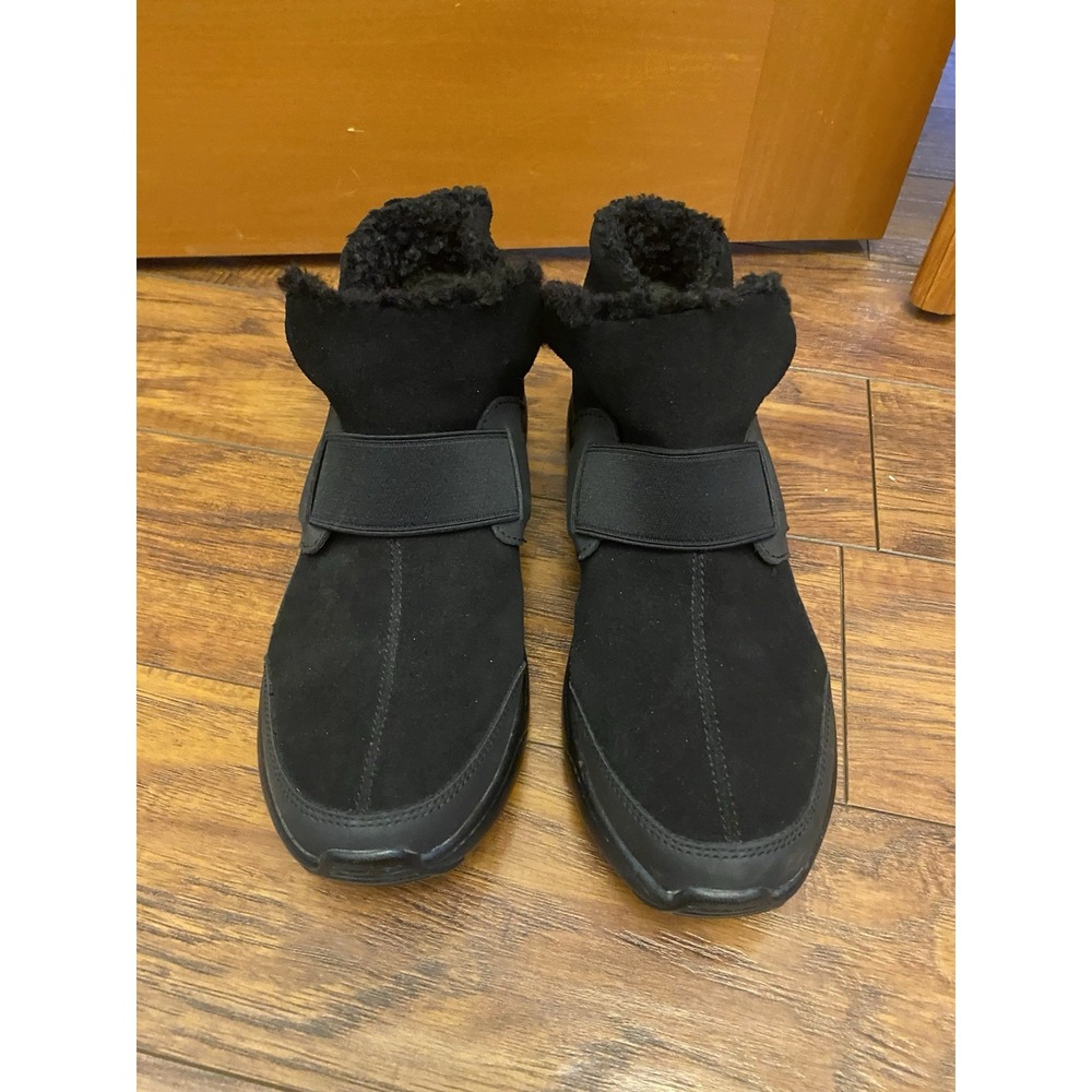Alegria Women's Ankle Black Faux Fur Boots Winter Size 38 US 7 Shoes Booties